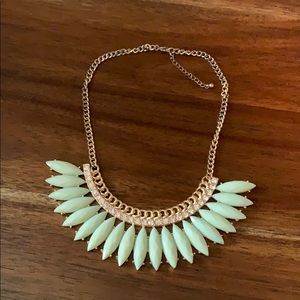 Mint Green Bib Necklace